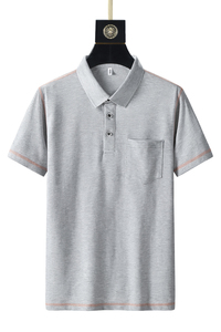 男士高端纯色Polo衫短袖t恤男装夏季上衣服翻领短袖T恤 PL213P30图片
