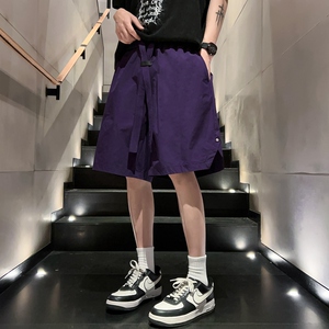 夏季2026新款工装机能短裤男潮牌宽松直筒五分裤运动中裤DK611P33图片