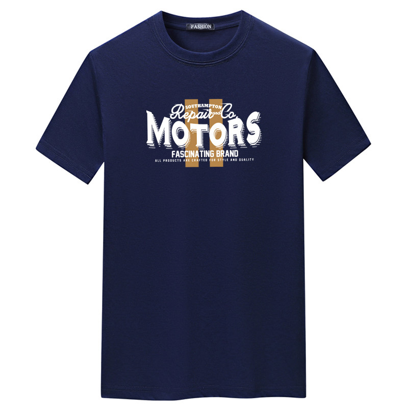 夏季短袖t恤青春宽松CVC60%棉衣服新款男装DT3417-MOTORS竖条-P15,男装T恤,星座1410（原1902A）