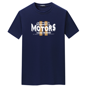 夏季短袖t恤青春宽松CVC60%棉衣服新款男装DT3417-MOTORS竖条-P15图片