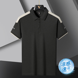 POLO衫男商务上衣翻领冰感珠地polo衫短袖T恤PL8055-8066-8077P20，男装Polo衫，星座1410（原1902A）