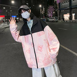 春秋新款拼接撞色卡通皮卡夹克男潮流港风百搭外套上衣JK2203P70，男装夹克，星座1410（原1902A）