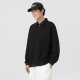 情侣装春秋新款条纹情侣港风双珠地棉卫衣长袖POLO衫WY2388P48，男装卫衣，星座1410（原1902A）