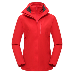 冲锋衣女户外三合一防风防水保暖外套运动休闲登山服 CF1607P140图片