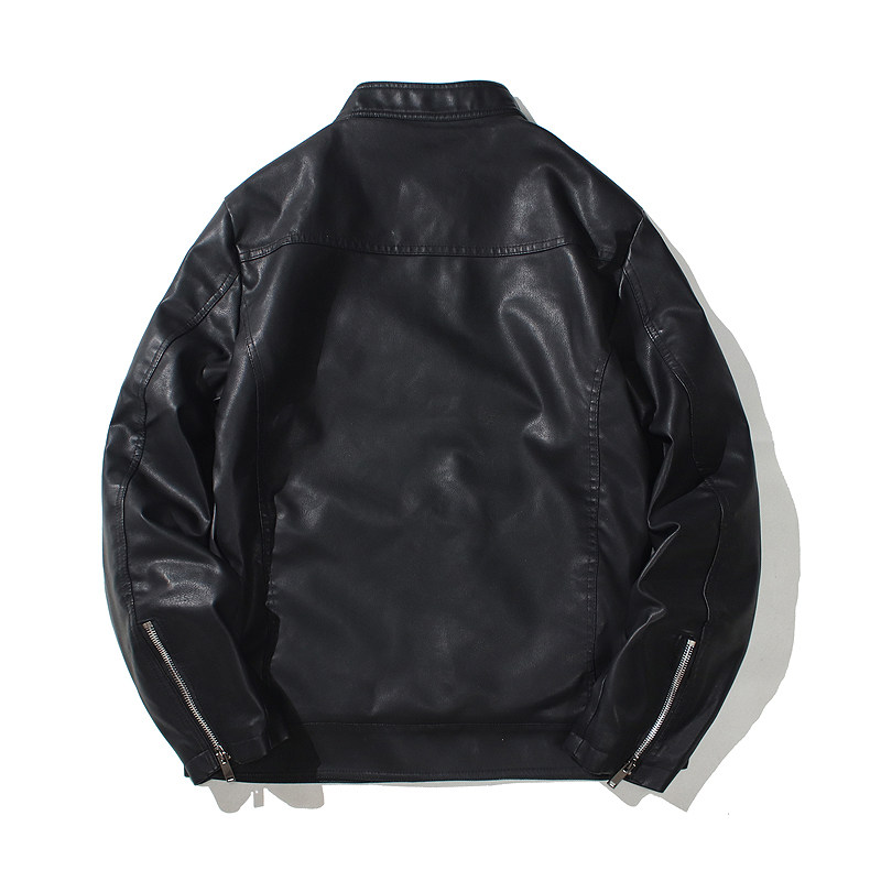 跨境外贸男士外套春秋款皮衣夹克男装PU皮机车服立领皮衣PY603P65,男装夹克,星座1410（原1902A）