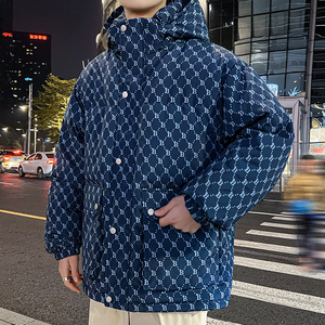 2026男士羽绒服潮流宽松大码情侣上衣短款外套90%白鸭绒YR027P90图片