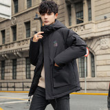 2022羽绒服男短款小熊冬季连帽外套情侣装冬季新款加厚YR9875P160，男装羽绒服，星座1410（原1902A）