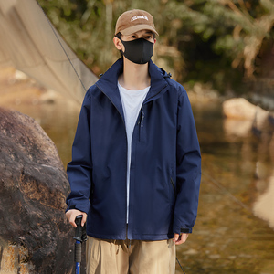 L-8X大码春秋户外运动冲锋衣男女情侣防水防风登山夹克 CF9905P75图片
