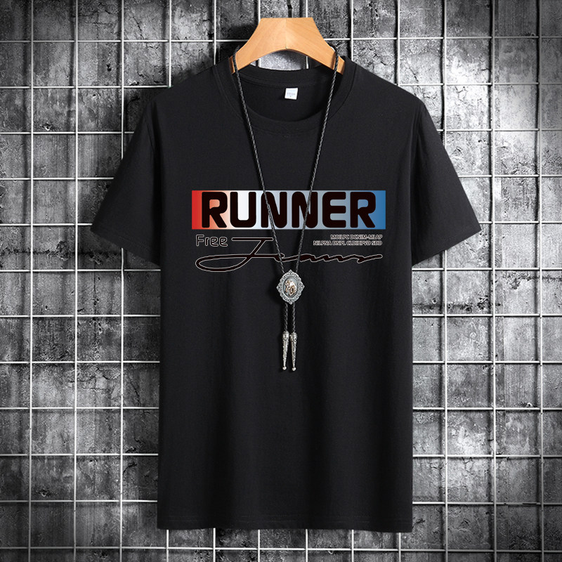 夏季男士短袖t恤潮流潮宽松纯棉衣服2021新款DT4258-RUNNER-P15,男装T恤,星座1410（原1902A）