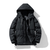 棉衣外套男冬季青少年厚羽绒棉服连帽假两件棉袄男上衣MY8929P85，男装棉衣，星座1410（原1902A）