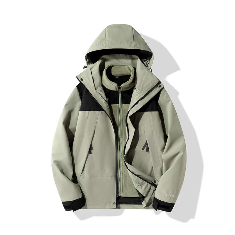 秋冬男女夹克户外三合一情侣冲锋衣拆卸两件套登山服CF2368-2P95,男装夹克,星座1410（原1902A）