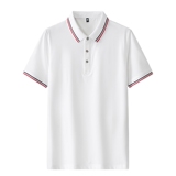 男士棉质POLO衫夏季纯色公版上衣商务短袖T恤衫薄款二开PL3392P40，男装Polo衫，星座1410（原1902A）