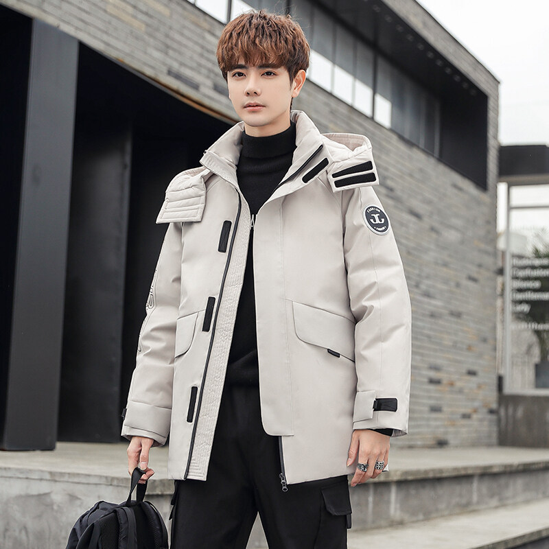 男士中长款情侣装外套羽绒服