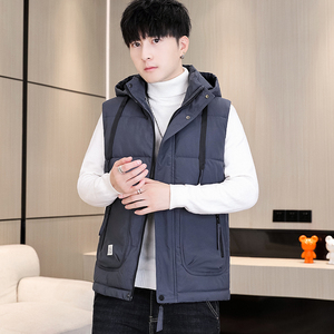 棉马甲男女冬外穿加厚休闲背心中青年立领保暖马夹坎肩 MJ1819P85图片
