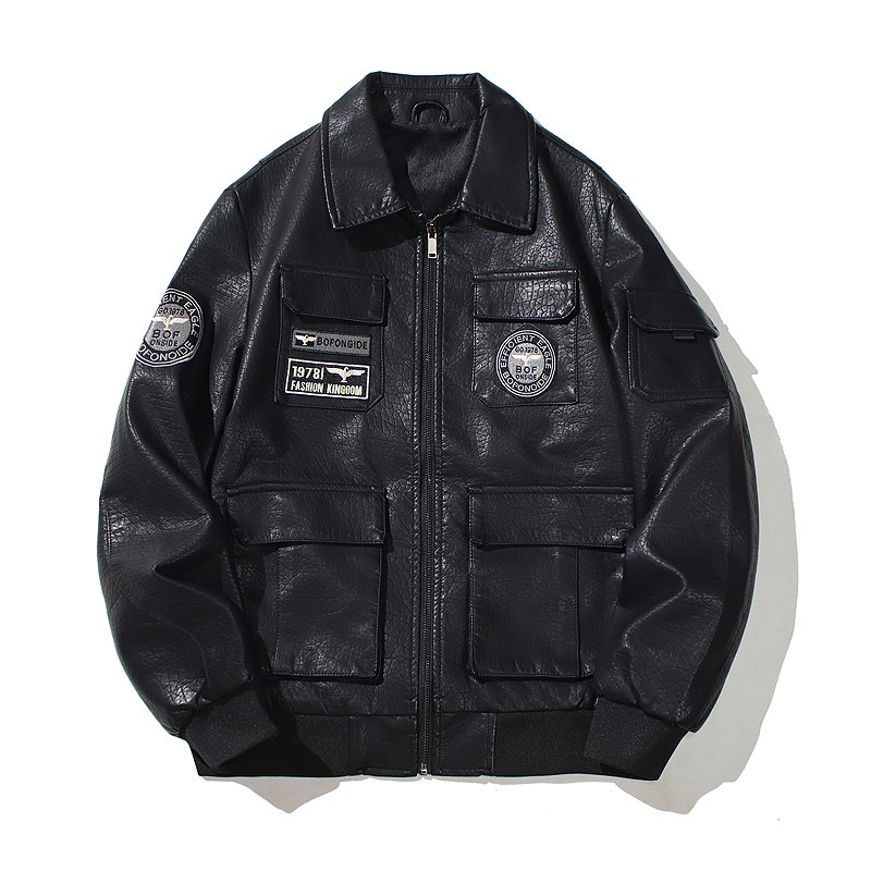 跨境外贸男士外套春秋皮衣夹克男装PU皮机车服皮衣PY616加绒P115,男装夹克,星座1410（原1902A）