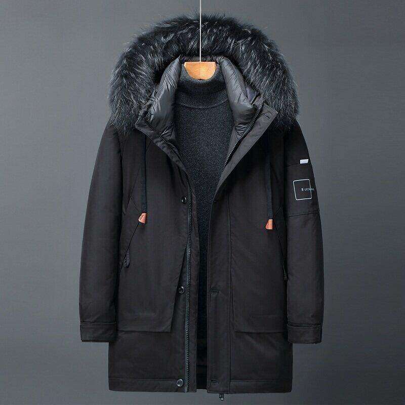 8866羽绒服男中长款加厚极寒冬装大毛领新款冬季外套YR8806P90,男装羽绒服,星座1410（原1902A）