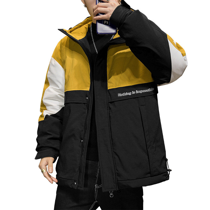 2024新款羽绒服男士短款潮流拼接时尚帅气加厚保暖外套YR7059P70,男装羽绒服,星座1410（原1902A）