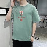 纯棉男士短袖t恤宽松落肩港风半袖情侣T男生体恤加大码DT2188P16，男装T恤，星座1410（原1902A）