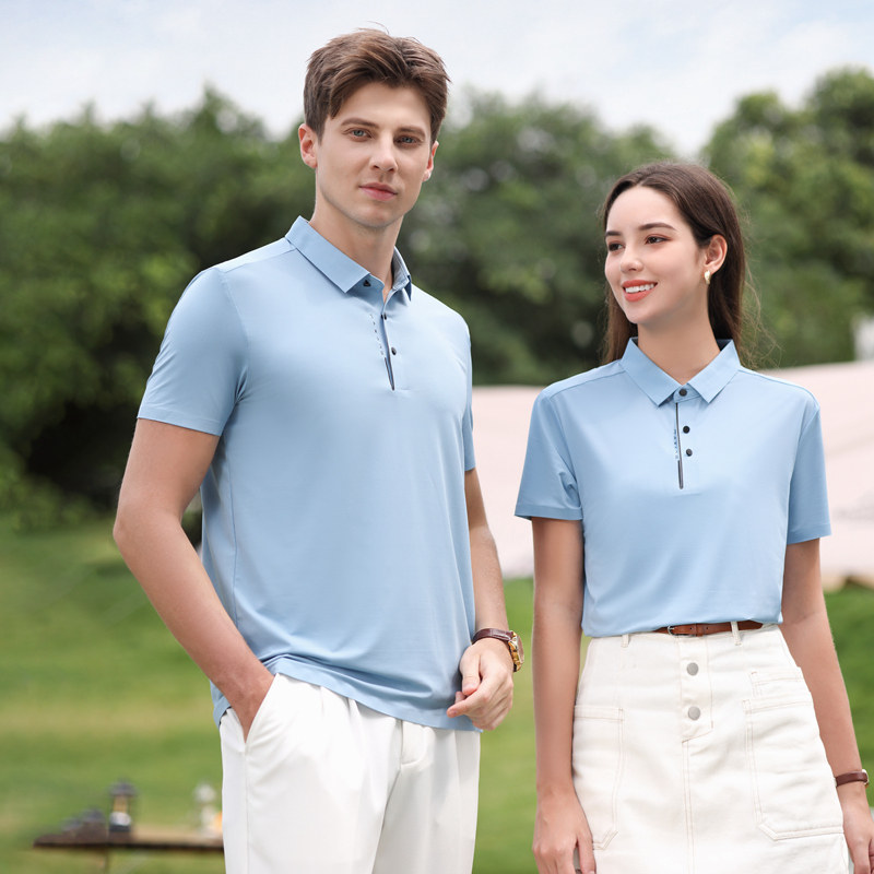 夏季冰丝无痕锦纶冰丝T恤男短袖Polo衫上衣公版翻领上衣PL3333P40图片