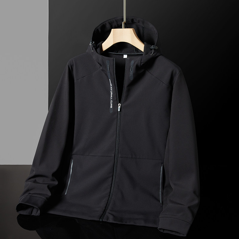 软壳冲锋衣男秋春季外套防风防水连帽夹克防水服内胆CF9979P80,男装夹克,星座1410（原1902A）