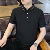 男POLO衫春夏季潮流纯色简约公版上衣商务短袖T恤衫薄款PL3384P25，男装Polo衫，星座1410（原1902A）