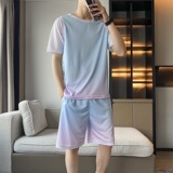 篮球短袖短裤套装团体定制球服校服套装比赛韩夏季针织套B002P38，男装牛仔裤，星座1410（原1902A）