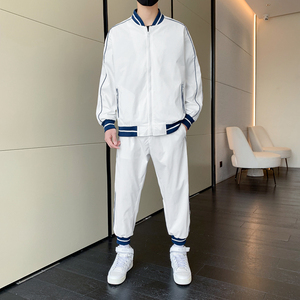 秋季男士休闲运动服套装男女春秋季夹克外套长裤跑步服 TZ507P98图片