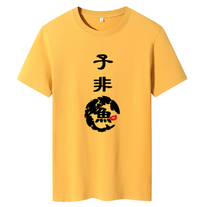 夏季男士短袖t恤潮流潮宽松纯棉衣服2021新款DT4656-子非鱼-P15图片
