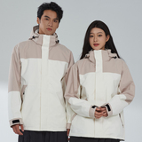 情侣款户外运动抓绒内胆保暖登山服三合一防风防水外套CF2409P200，男装棉衣，星座1410（原1902A）