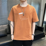 男短袖圆领t恤纯棉新宽松落肩港风十二色T恤加大码潮DT3008P16，男装T恤，星座1410（原1902A）