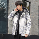 迷彩羽绒服男女外套2021新款短款情侣加厚白鸭绒冬装YR8211-P200，男装羽绒服，星座1410（原1902A）