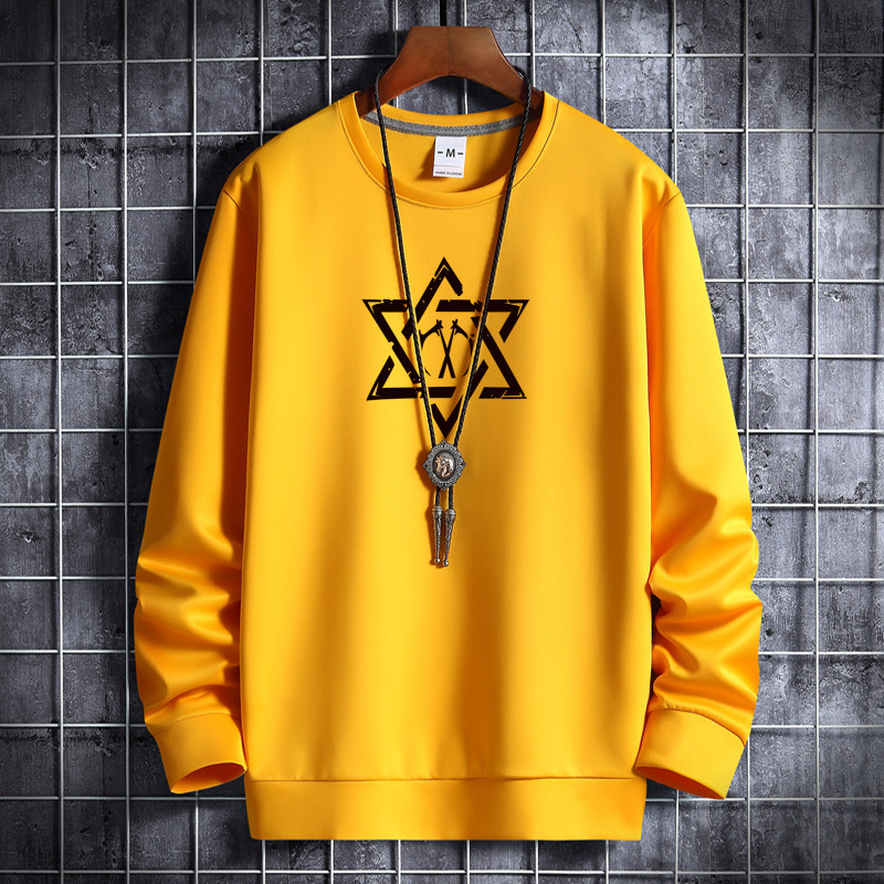 Korean hip hop sports coat with round neck for men in autumn