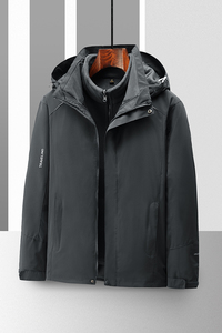 户外冲锋衣男女三合一两件套防风防水透气情侣款登山服CF1855P90图片