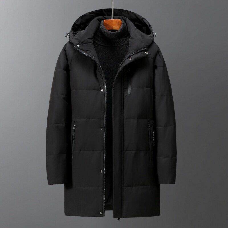 羽绒服男中长款加厚2021新款潮流时尚外套连帽冬季工装YR1617P120,男装羽绒服,星座1410（原1902A）
