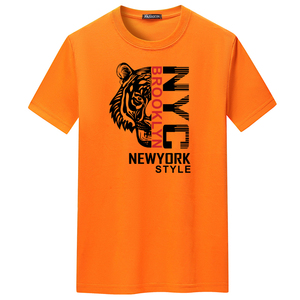 夏季男士短袖t恤青春宽松CVC60%棉新款男装DT3568-半面虎NYC-P15图片