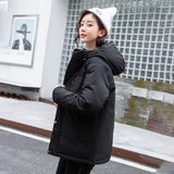 2024年新款情侣装短款羽绒服男女拼色连帽外套潮冬YR9803P140，男装羽绒服，星座1902A（原星座1216）