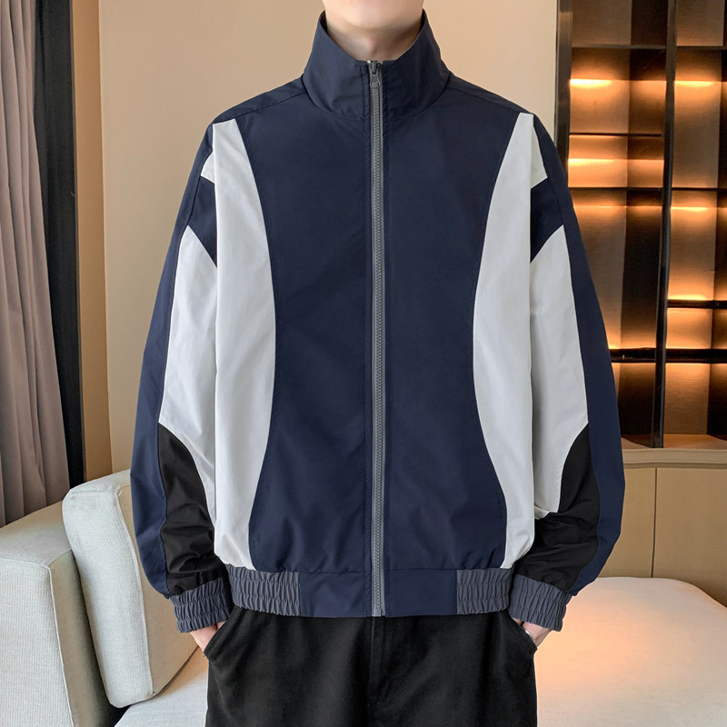 男士防水夹克春秋季宽松情侣立领工装防泼水男夹克JK1571P68,男装夹克,星座1410（原1902A）