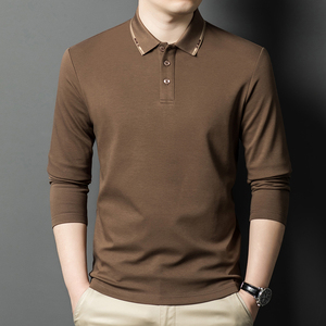 秋男装Polo衫潮流POLO衫男士长袖t恤宽松翻领长袖上衣服PL563P55图片