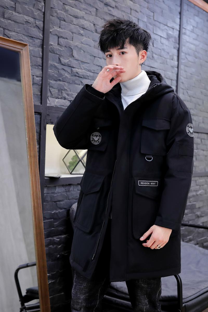 2021羽绒服男中长款连帽工装长款外套白鸭绒BLLZ-YR989-P140,男装羽绒服,星座1410（原1902A）