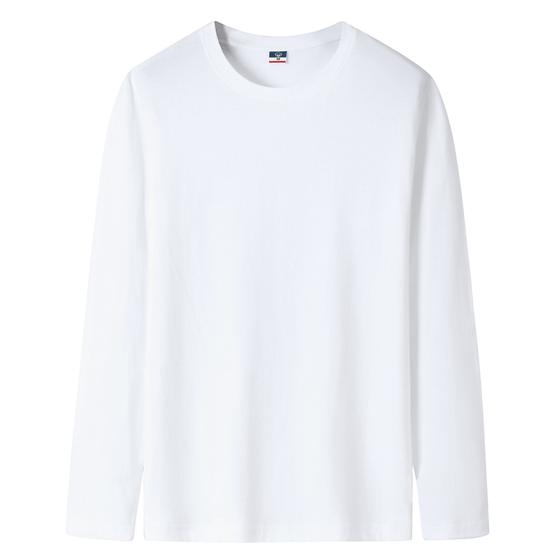 新款韩版春秋男士纯棉圆领长袖T恤大码码号标可压标CT6000纯色P15