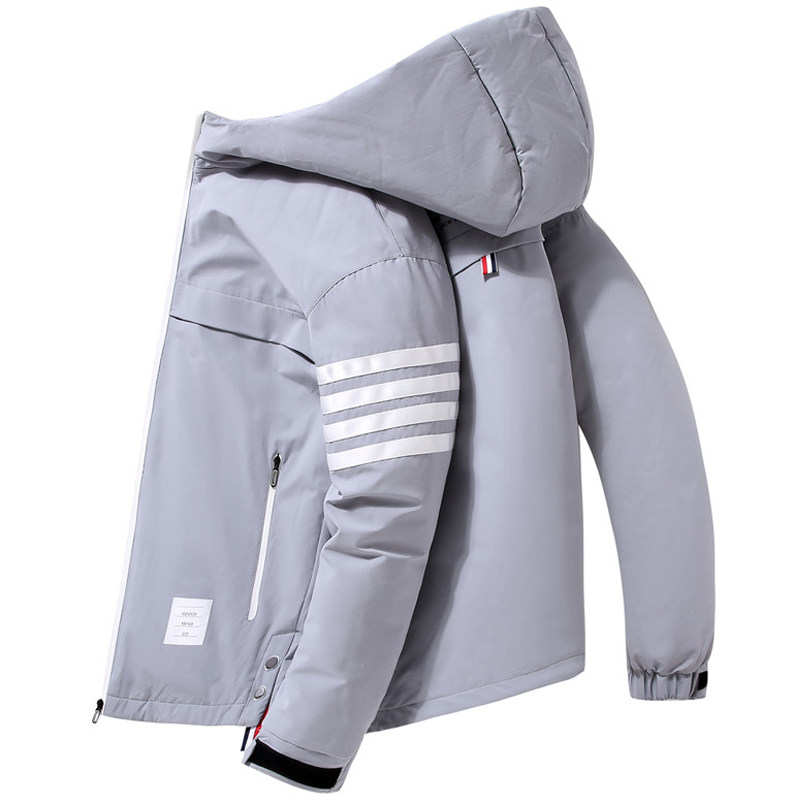 四条杠自带流量2021冬季加厚连帽羽绒服男士短款青年YR7051-P130,男装羽绒服,星座1410（原1902A）