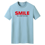 夏季男士短袖t恤潮流潮牌宽松纯棉衣服2021新DT4759-红SMILE-P15，男装T恤，星座1410（原1902A）