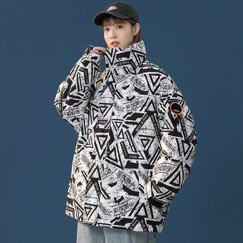 潮高街美式羽绒服蓬松情侣款2021冬装加厚女士外套YR098-2,女装羽绒服,星座1410（原1902A）