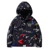 冬印花羽绒服男加厚保暖貉子毛连帽外套情侣涂鸦面包服YR203P130，男装羽绒服，星座1902A（原星座1216）
