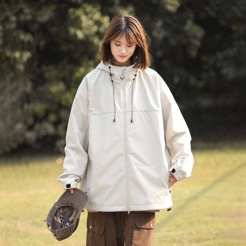 春秋季夹克防水防风美式工装运动登山服男女款冲锋衣外套JK223P88图片