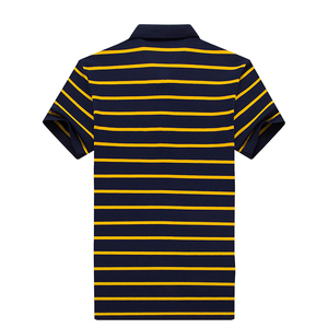夏季男士短袖T恤条纹全棉薄款商务翻领男装polo衫可二开PL8819P35图片