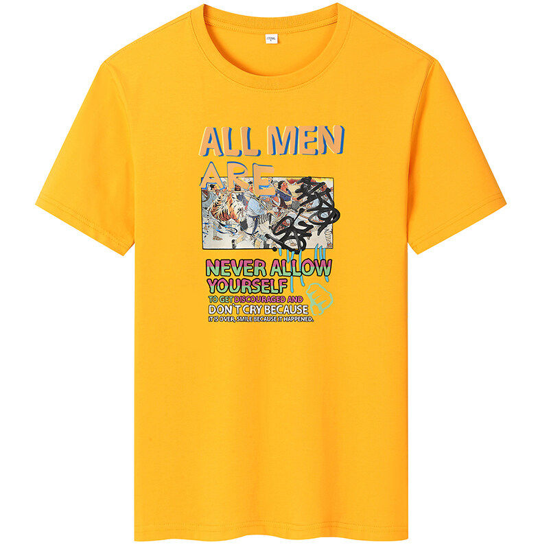 夏季男士短袖t恤潮流潮牌宽松纯棉衣服2024新款DT4532-ALLMEN-P16图片