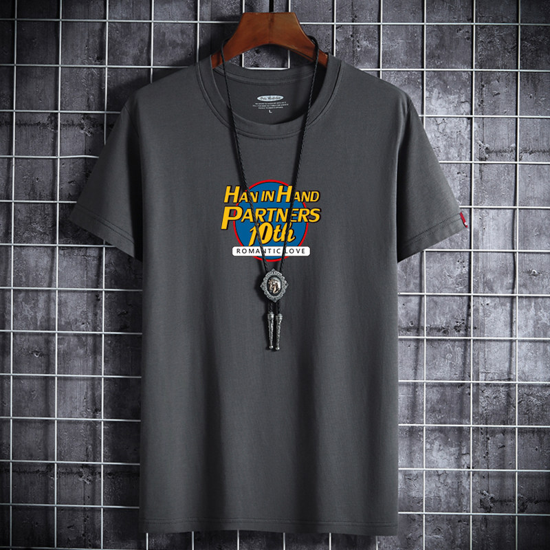 夏季男士短袖t恤潮流青春宽松纯棉衣服新款男装DT2038-伙伴-P15,男装T恤,星座1410（原1902A）