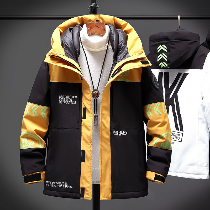 2021新款工装短款青少年加厚冬装男款大码外套羽绒服YR9816P140，男装羽绒服，星座1902A（原星座1216）