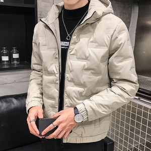冬季新品加厚连帽羽绒服男士短款青年白鸭绒保暖休闲外套2021 P85图片